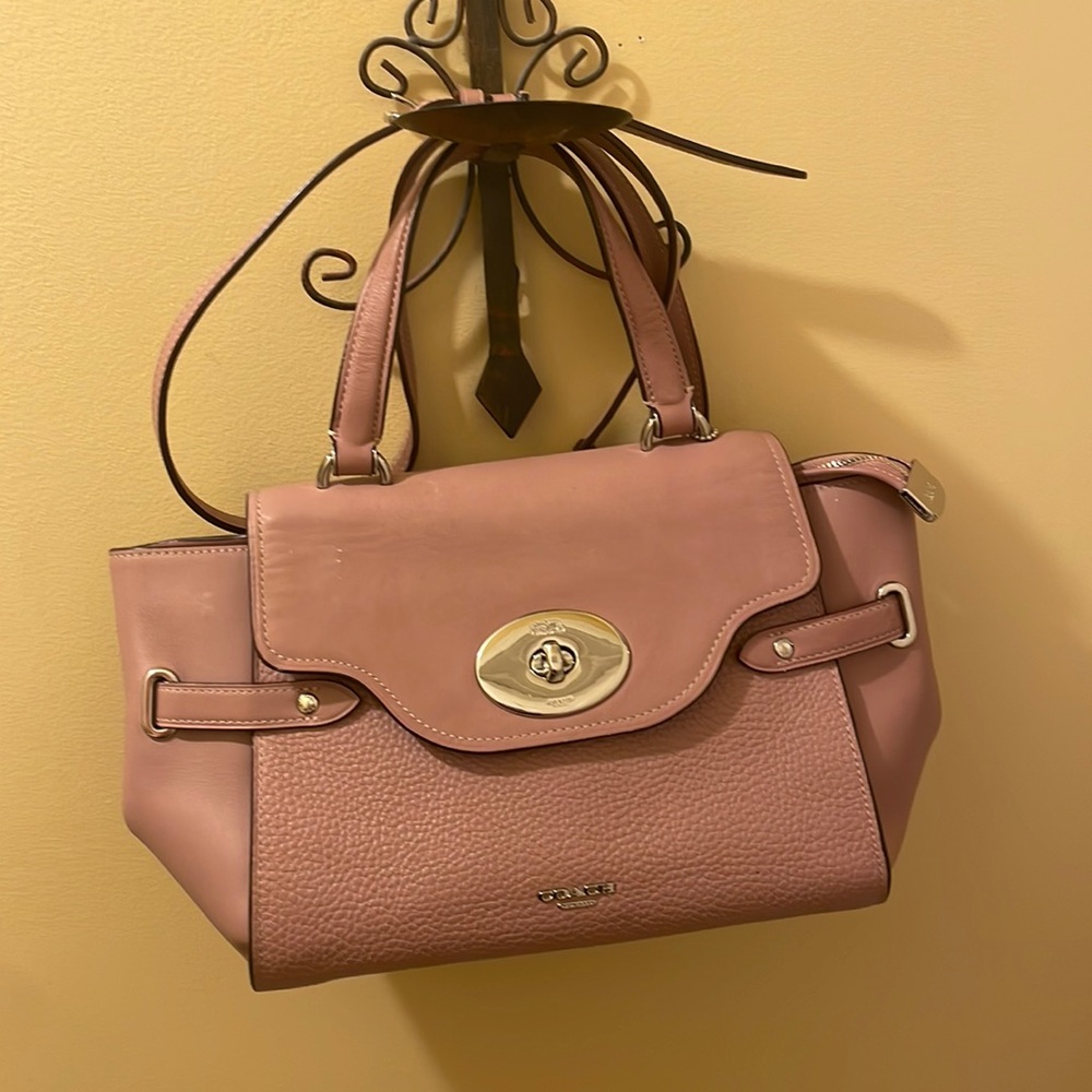 Coach Blake Flap Leather Crossbody F32106 - Dusty Rose